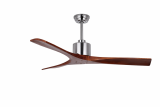 Ventilatore da soffitto NEW SLICE CROMO ROVERE pale di legno 140 cm