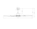 Ventilatore da soffitto ECO-LED bianco 170 cm Ventilatore da soffitto ECO-LED bianco 170 cm