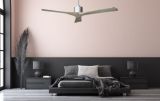 Ventilateur de plafond ZEN nickel brosse raw 140 cm