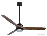 Ventilador de techo HYPE Wi-Fi negro rose brass wild walnut