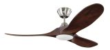 Ventilateur de plafond KOA nichel satiné avec LED 178 cm