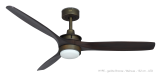 Ventilateur de plafond HYPE WI-FI BRONZE noyer Ventilateur de plafond HYPE WI-FI BRONZE noyer