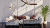 Ventilatore da soffitto HYPE WI-FI SOFT BRASS Wild-Walnut Ventilatore da soffitto HYPE WI-FI SOFT BRASS Wild-Walnut