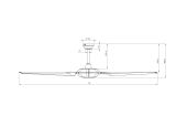 Ventilatore da soffitto VOGUE WI-FI nero 190 cm