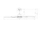 Ventilatore da soffitto ECO-LED bianco 170 cm