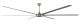 HVLS Wi-Fi Ventilador de techo AIR-304 niquel 300 CM
