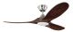 Ventilateur de plafond KOA nichel satiné avec LED 178 cm