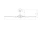 Ventilatore da soffitto VOGUE WI-FI nero 190 cm