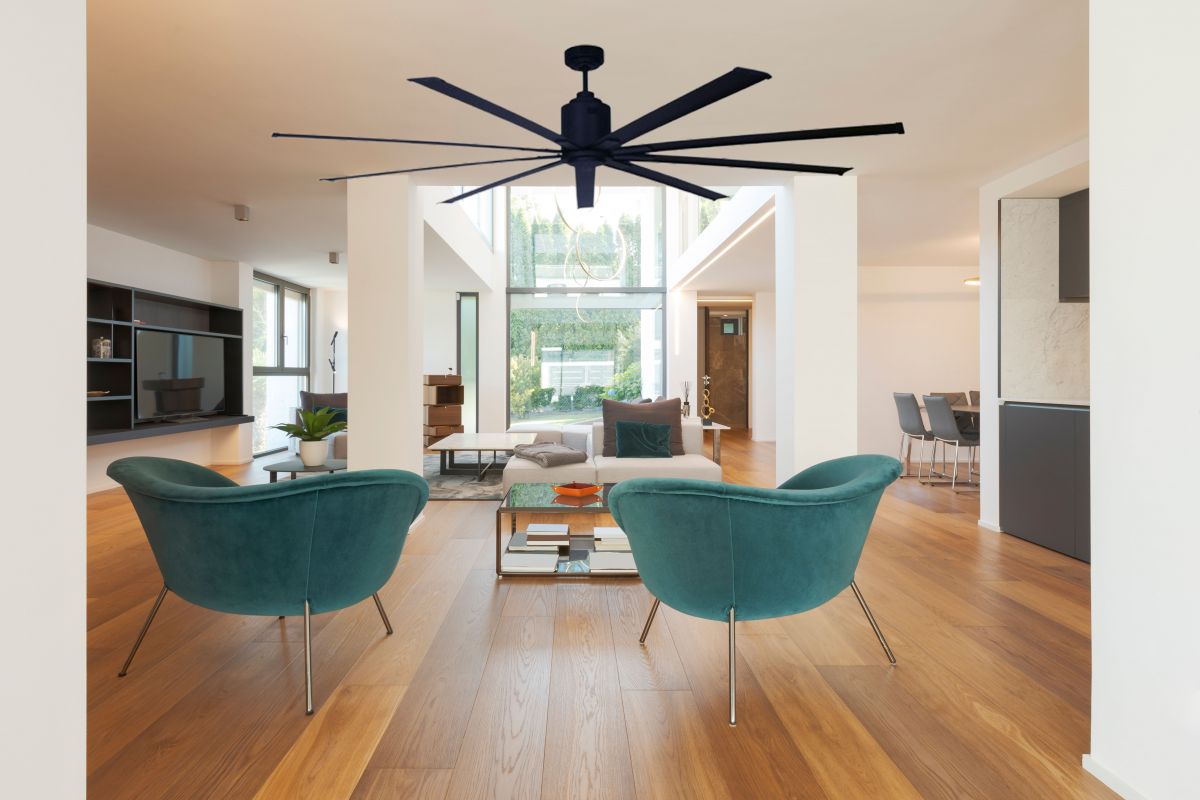 HVLS Ventilatore da soffitto THE GIANT OUTDOOR WI-FI nero 200 cm