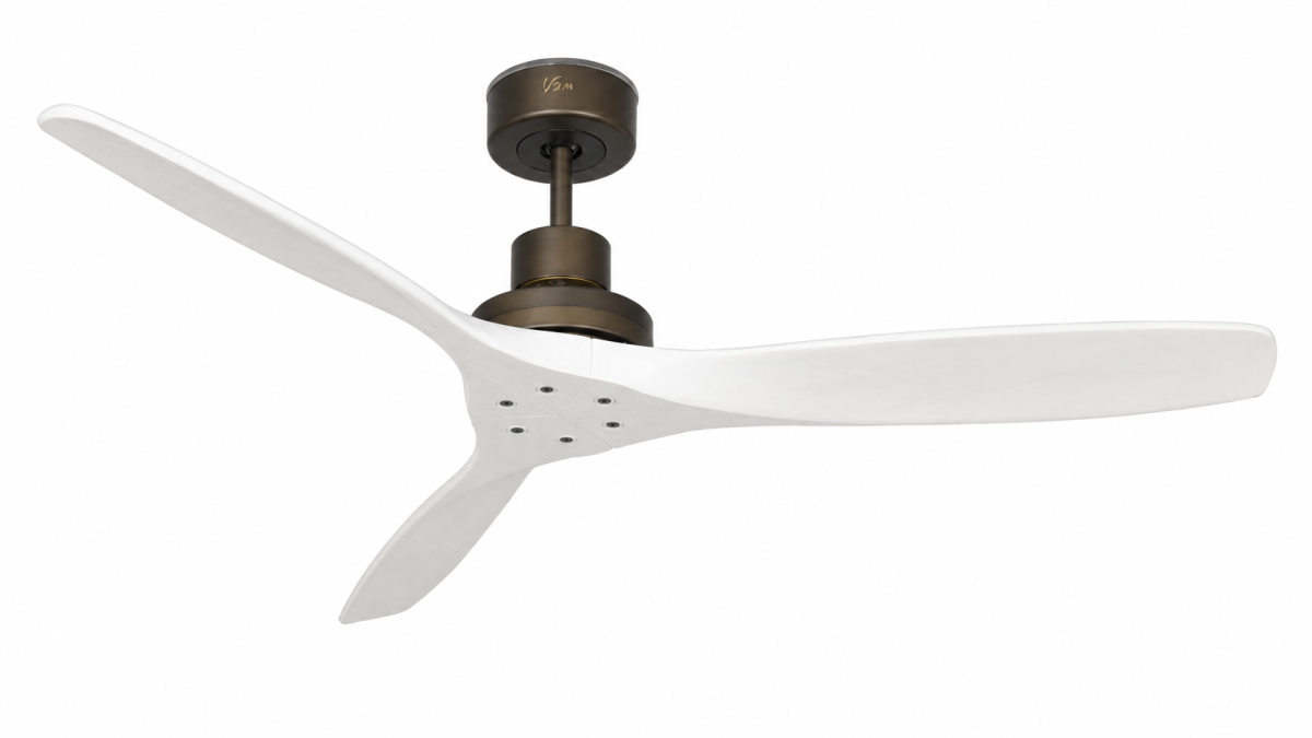 Ventilatore da soffitto KAUAI bronzo bianco 130 cm